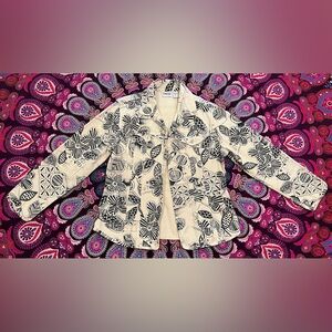 Chico’s Printed Denim Jacket